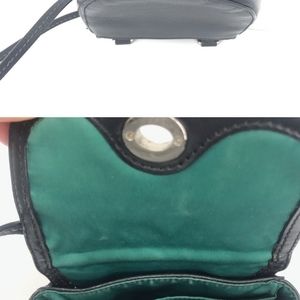 COACH PEBBLED LEATHER MINI CROSSBODY BLACK BAG TURN LOCK CLOSURE CLASSIC PURSE